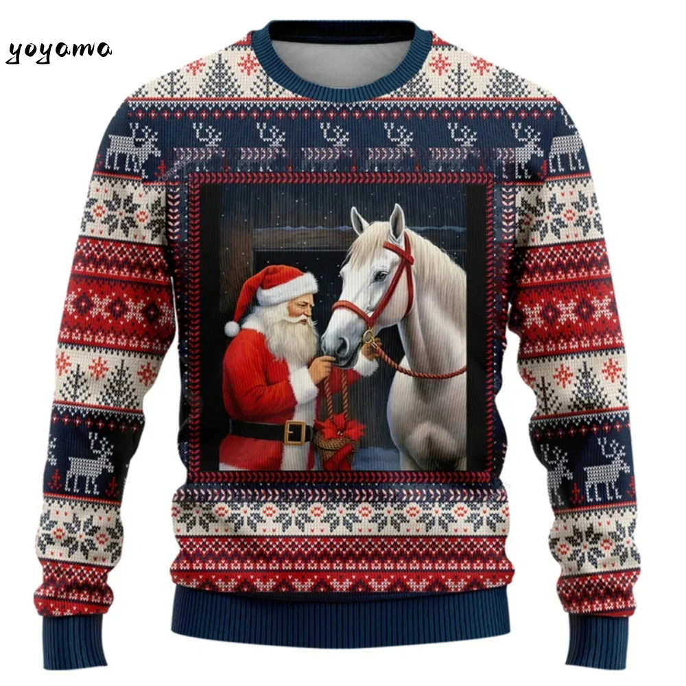 

Ugly Christmas Sweatshirts Women Men 3D Print Autumn Winter Pullover Cartoon Pattern Men Clothing Casual Daily Wear Sweatshirts