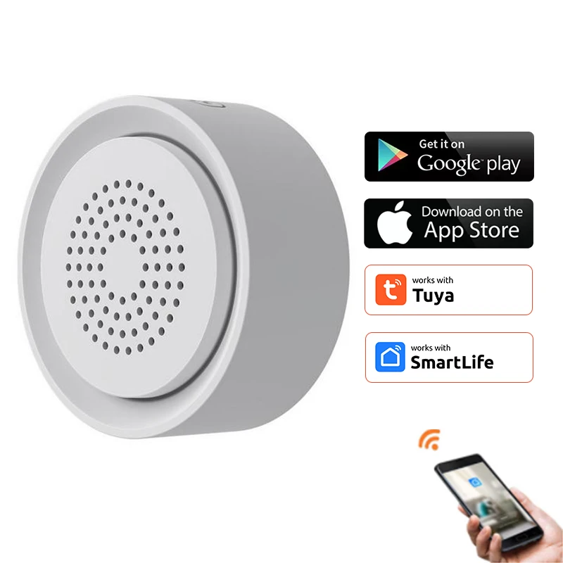 مستشعر جسم الإنسان اللاسلكي مراقبة ذكية واي فاي 3 في 1 الحياة الذكية تويا أمن المنزل الذكي إنذار الصوت والضوء