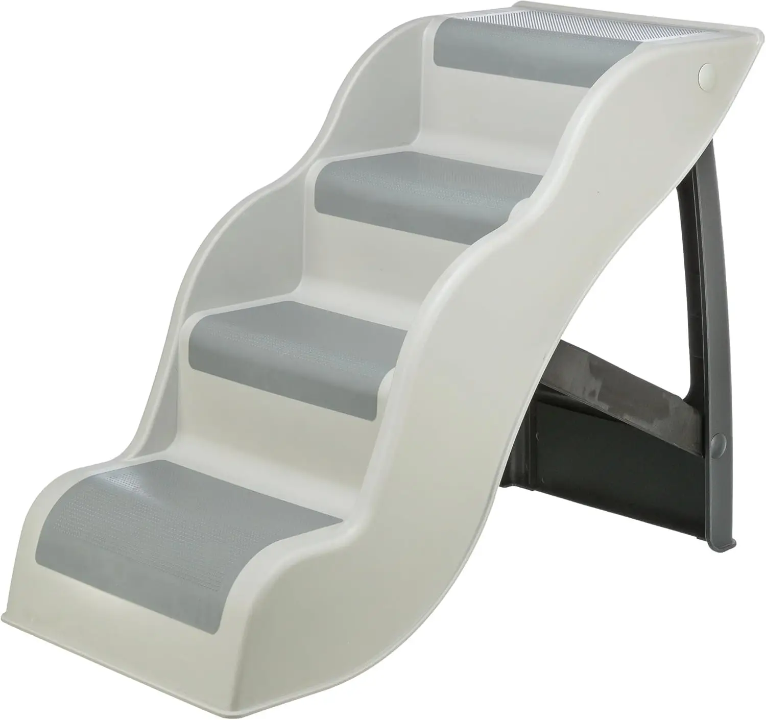 

Lightweight Dog Stairs With Non-Slip Rubber Treads - 4 Step Pet Stairs For Beds And Couches - Foldable And Easy To Store - In
