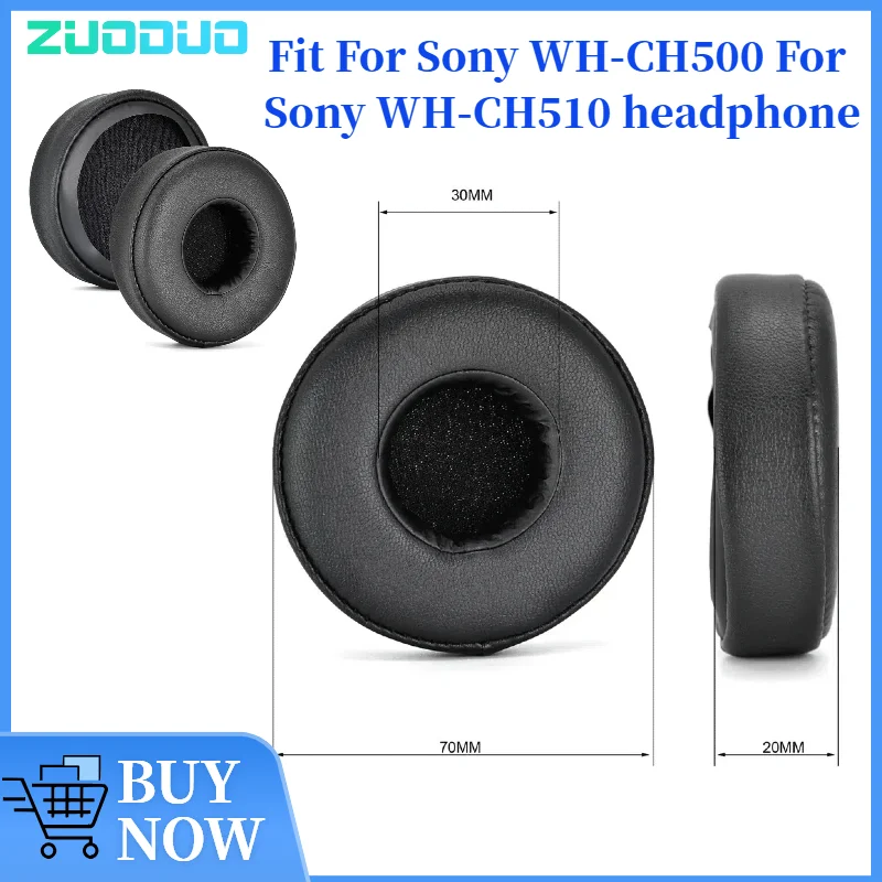 

ZUODUO Protein Leather Earpads Cushions for Sony WH-CH500 For Sony WH-CH510 Headphones, Replacement Ear Pads Headset