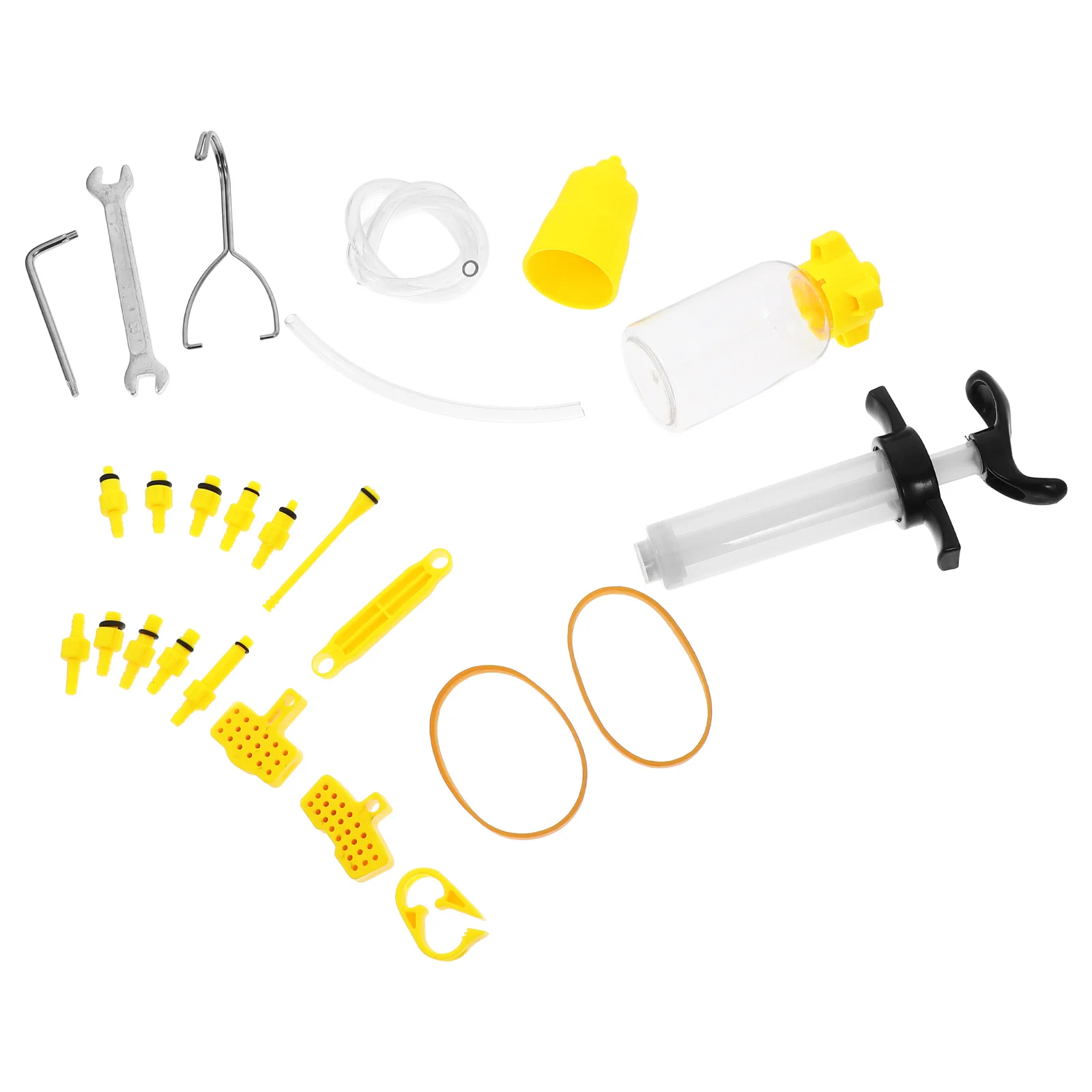 

1 Set Bicycles Disc Brake Oil Bleed Kit For Durable Plastic Injection Syringe High Volume Hose Clamp