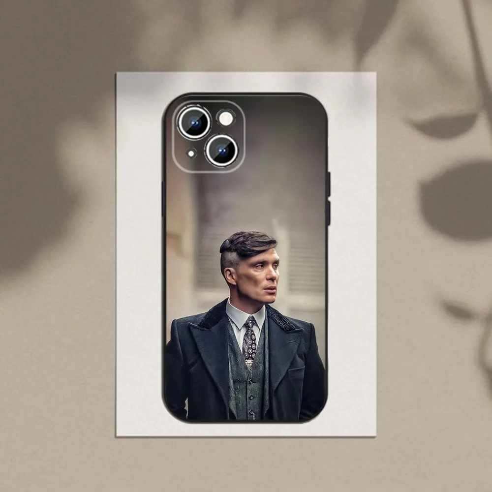 Movie P-Peaky B-Blinders Phone Case For Apple iPhone 15,14,13,12,11,XS,XR,X,8,7,Pro,Max,Plus,mini Silicone Black Cover