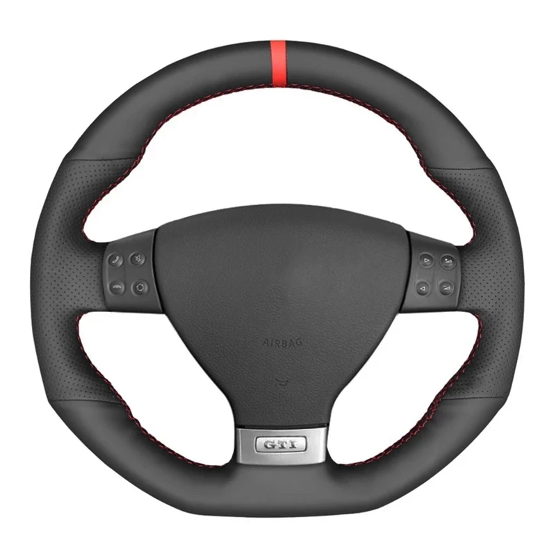 Anti-Slip Artificial Leather Braid Car Steering Wheel Cover For Volkswagen VW Golf GTI 5 V R32 Scirocco Tiguan Passat Variant