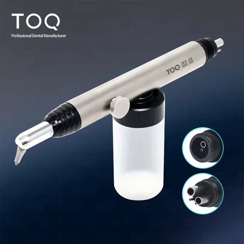 Dental Aluminum Oxide Micro Blaster Interface Microetcher Sandblasting Alumina Gun Air Abrasion Polisher Dentistry Tool 2/4hole