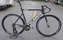 Tsunami SNM200 Fixed Gear Bike Aluminum Alloy Frame Fixie Single Speed Bicycle With 700C Wheels Cycling Parts Customizable