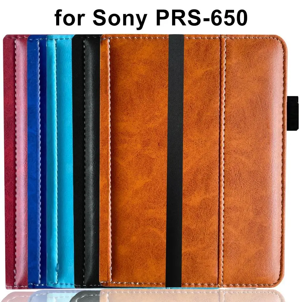 

Professional 6 inch Case Shockproof Retro Full Protective Shell PU Leather Ultra Slim e-Reader Cover for Sony PRS-650
