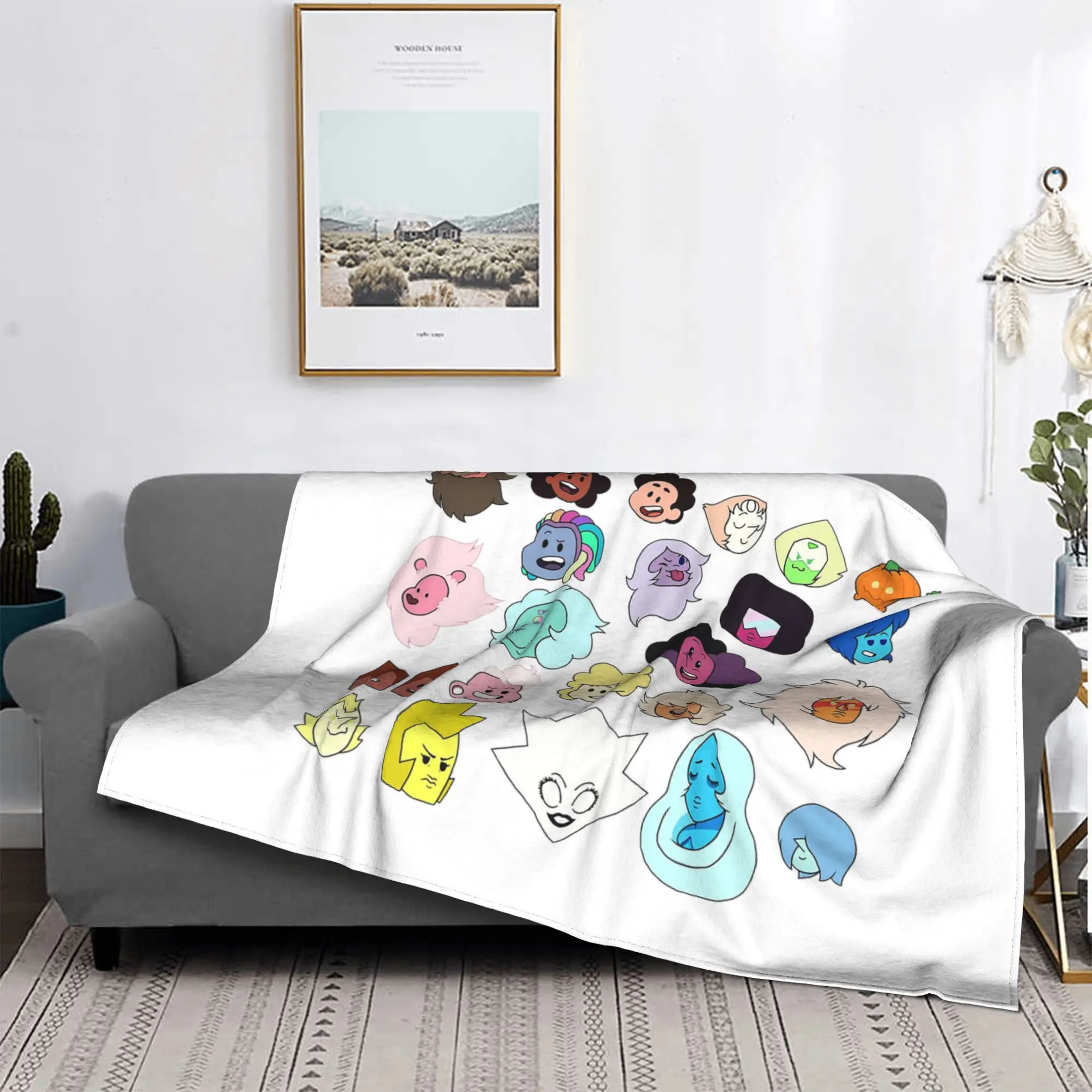Steven Universe Heads  Blanket Super Soft Flannel Sofa Throw Blanket for Couch Bedding Office Throws Bedspread Quilt