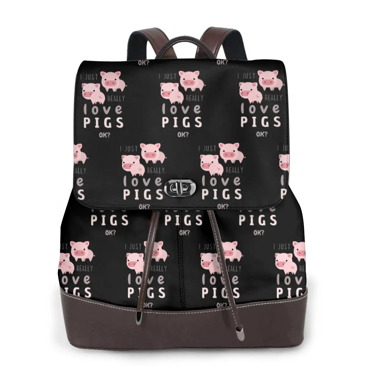 Funny Pigs For Pig Lovers Bookbag School Student Bags Hiking Travel Daypack for Women Fashion Derma Backpack