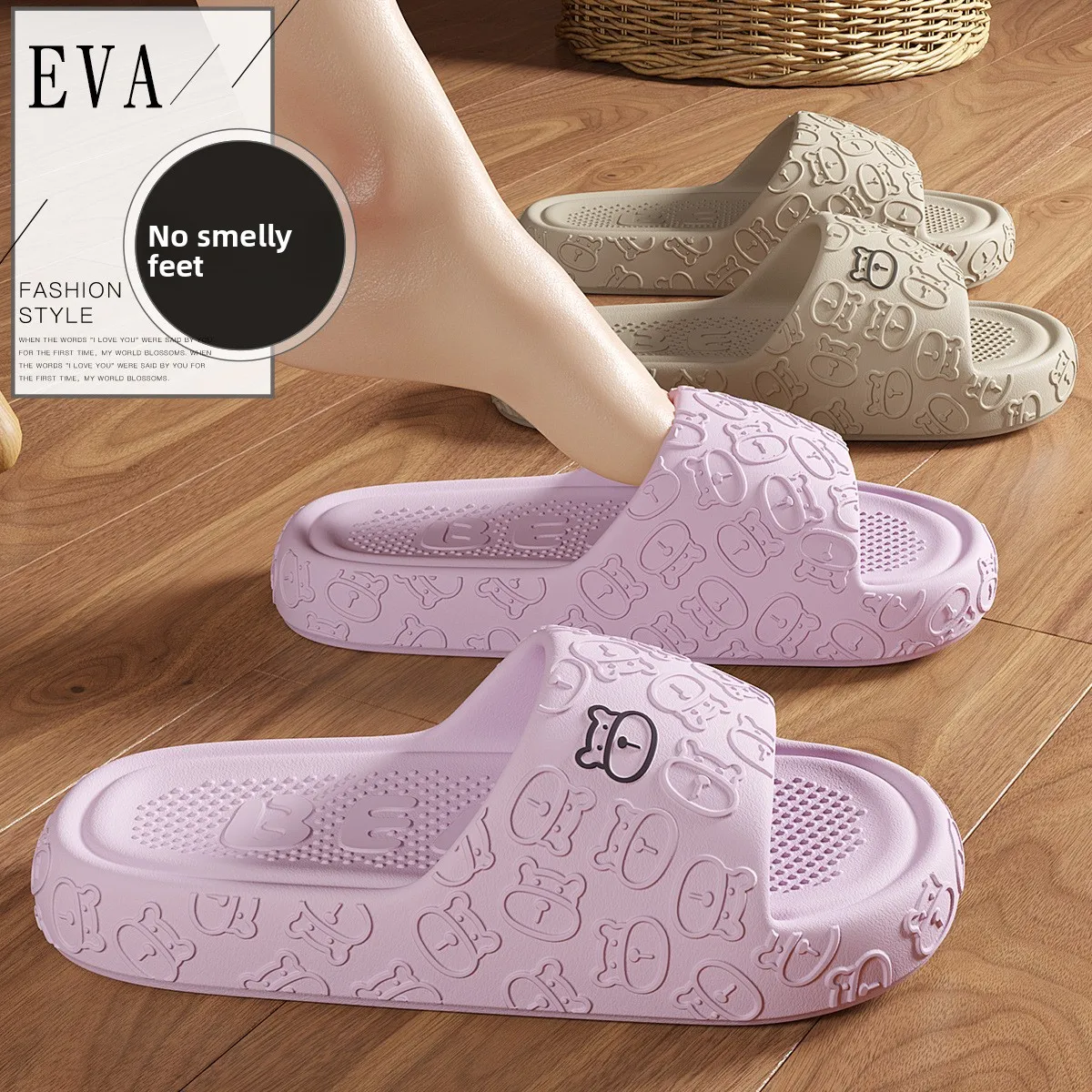 Thick Sole EVA Bathroom Slippers Men Women Non Slip Breathable Summer Indoor Sandals Lightweight Home Casual Cool Footwear