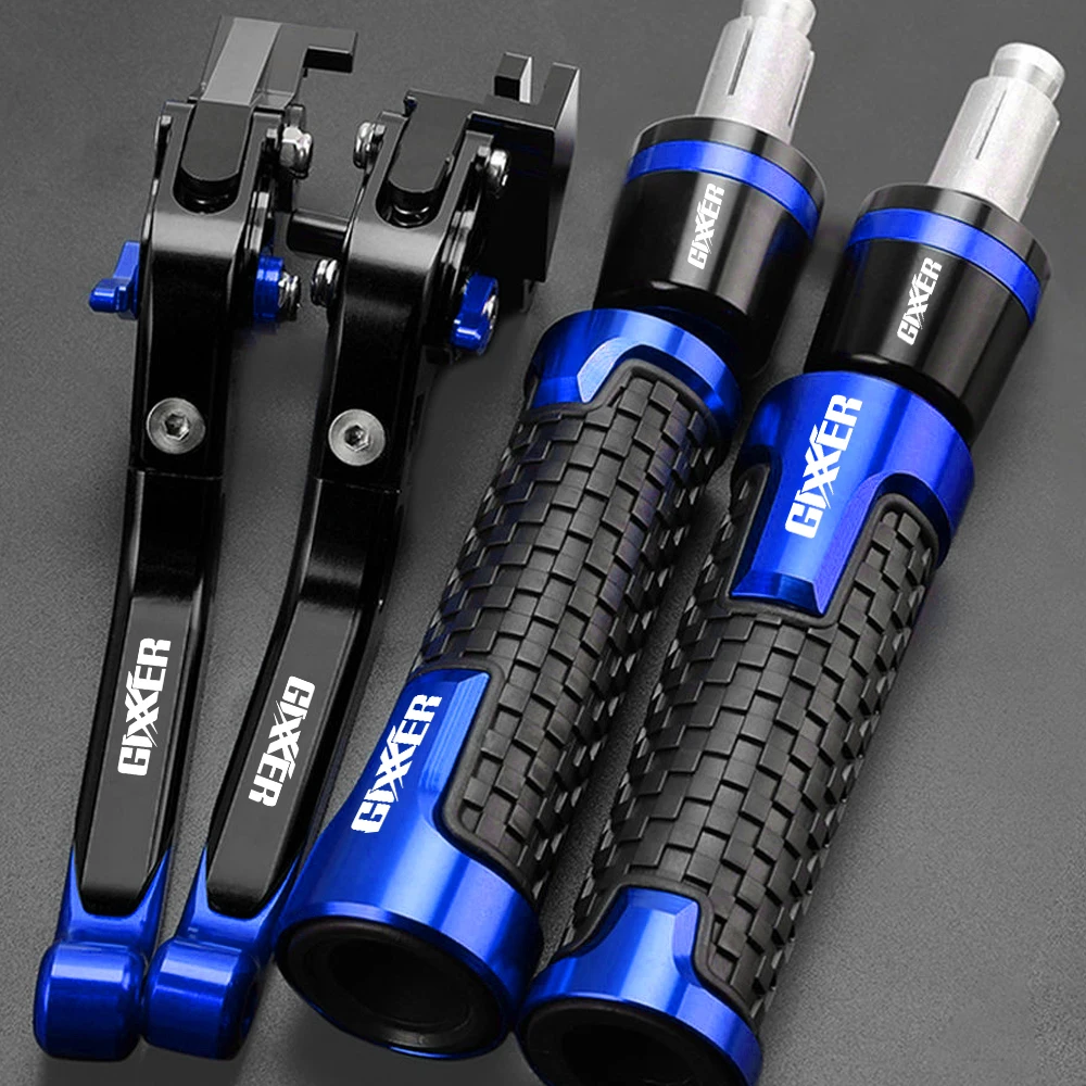 

Gixxer Accessories Adjustable Brake/Clutch Levers Handlebar Grips Cap Ends for SUZUKI Gixxer 150 FI 2023 Motorcycle CNC Aluminum