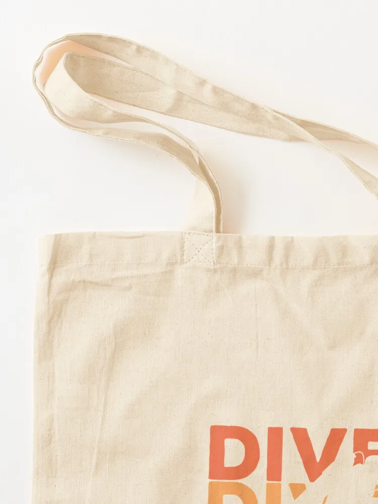 Retro Vintage Diving Gift For Scuba Divers Tote Bag Shopper handbag custom fabric bag Cloth bags reusable grocery bags