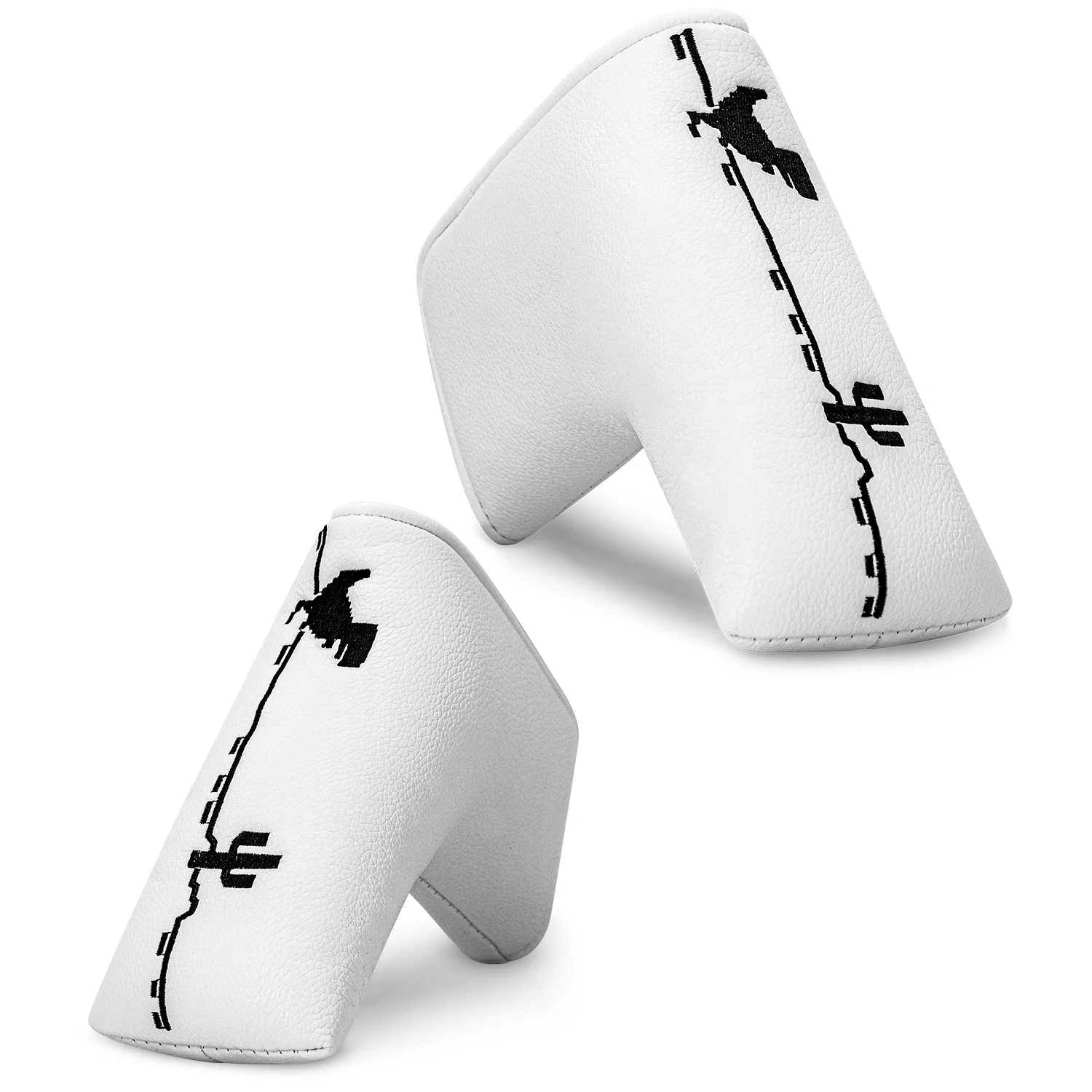 Dinosaur & Crossbones Golf Putter Cover - Compatible for Blade Heads, Soft Lining Closure Headcover, Durable Golf Club Accessory