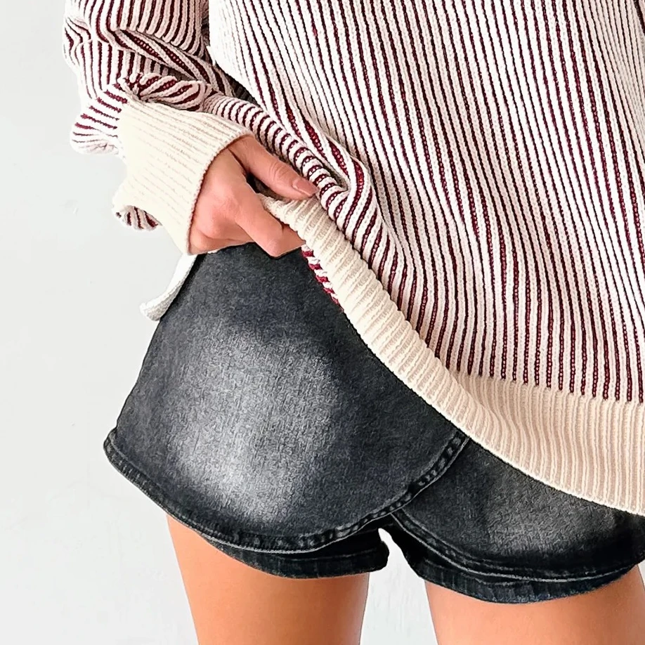 

Полосатая толстовка с круглым вырезом для женщин, пуловер, свитер, легкие осенние толстовки для женщин, повседневный пуловер свободного покроя