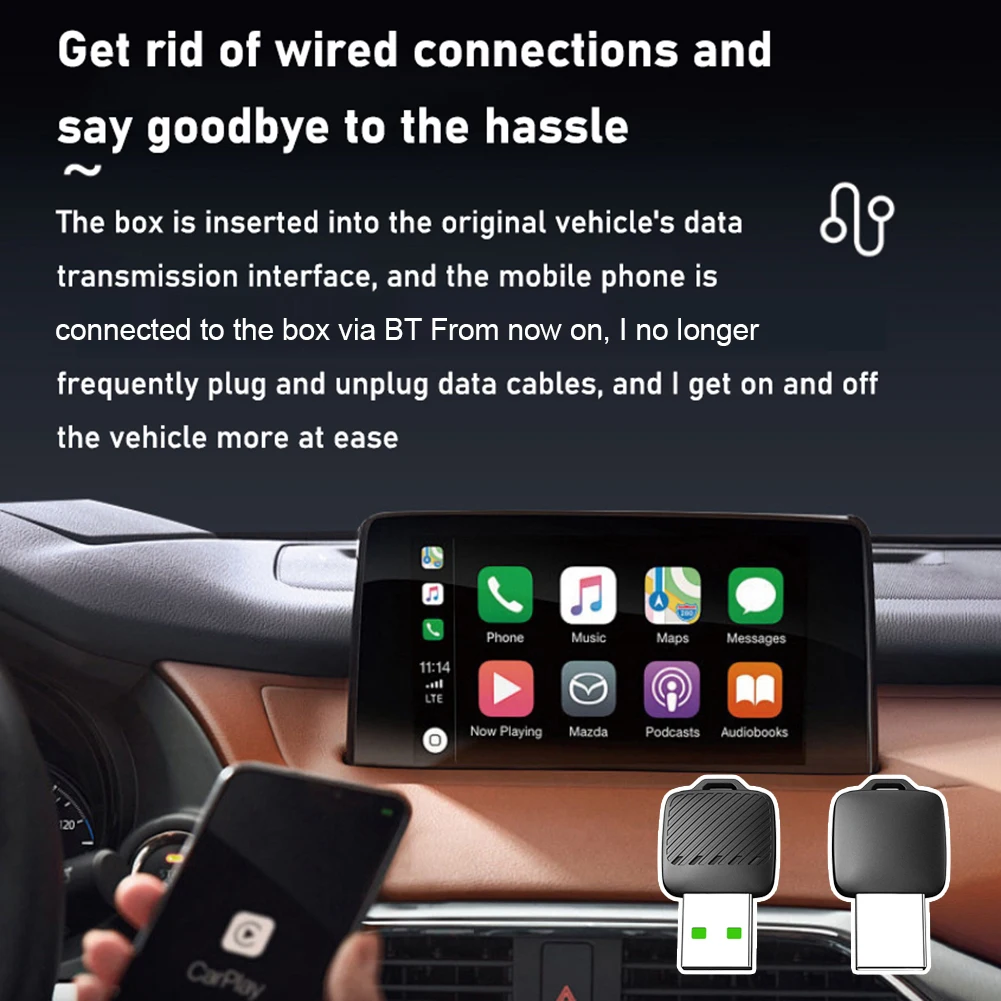 2 في 1 محول أندرويد لاسلكي تلقائي CarPlays Dongle أنظمة السيارة الذكية AI Smart Box