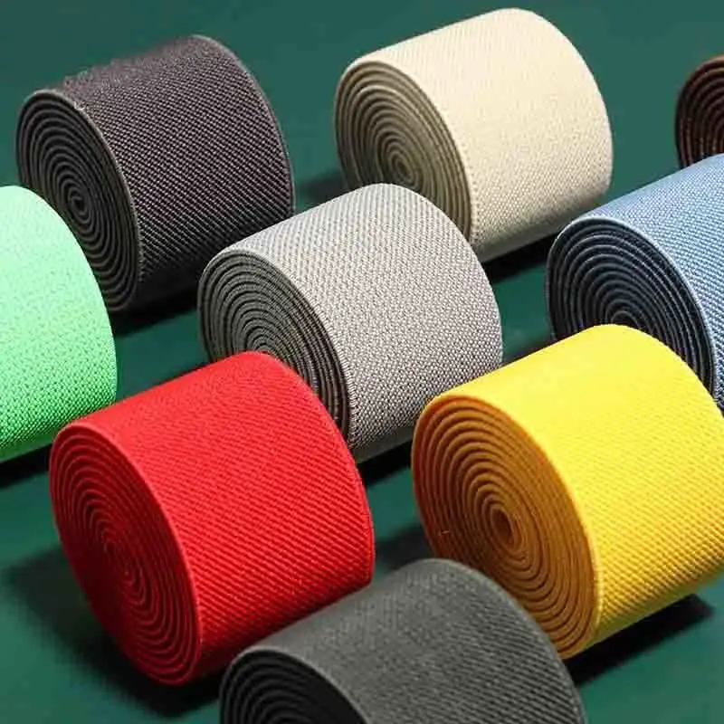 Cinturón elástico de sarga engrosada de doble cara, banda elástica ancha, banda de goma plana, banda elástica para cintura, accesorios de ropa DIY