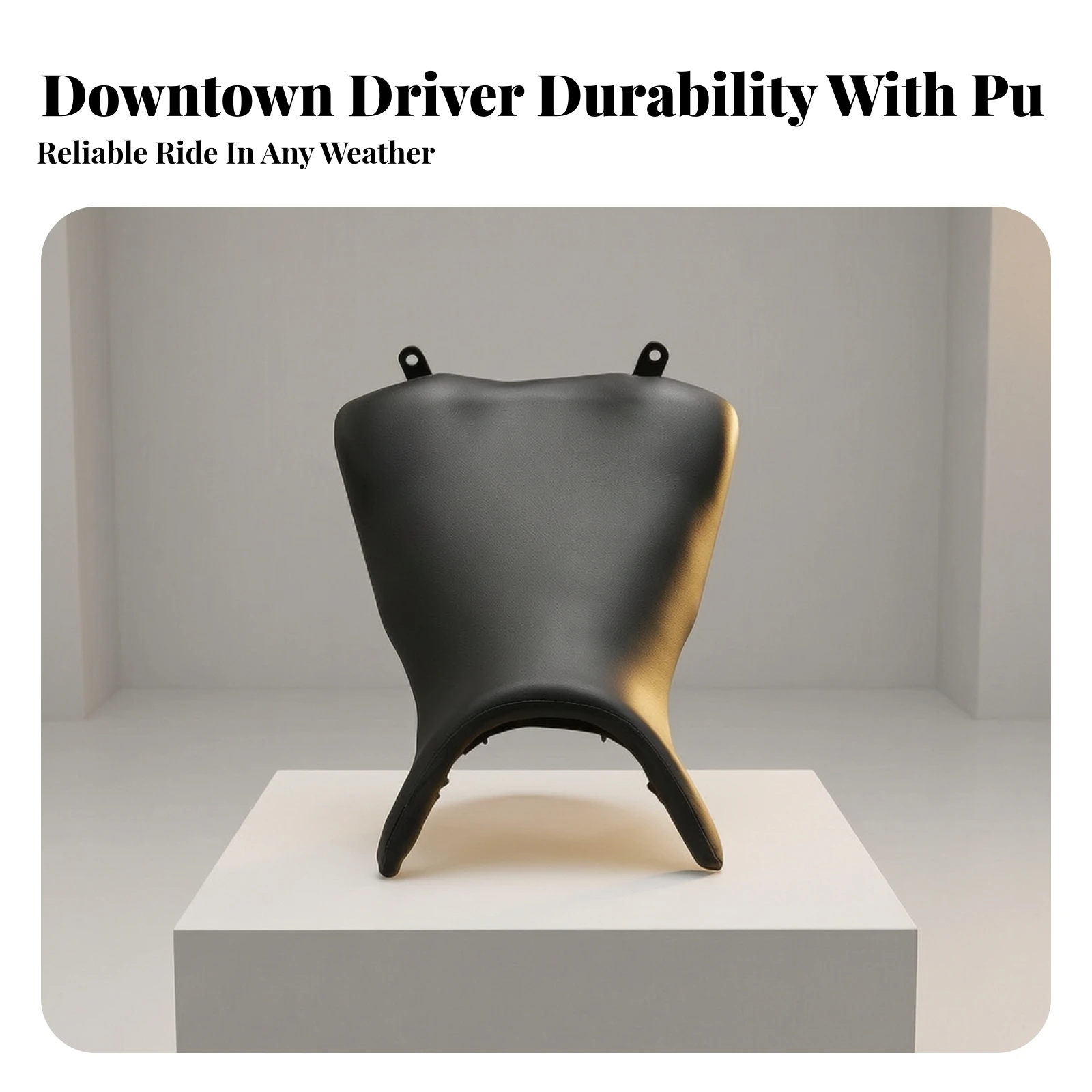 Front Operator Seat Comfortable Front Driver Seat Motorcycle Saddle Contoured Long-Lasting for Motorcyclists, Daily Riding