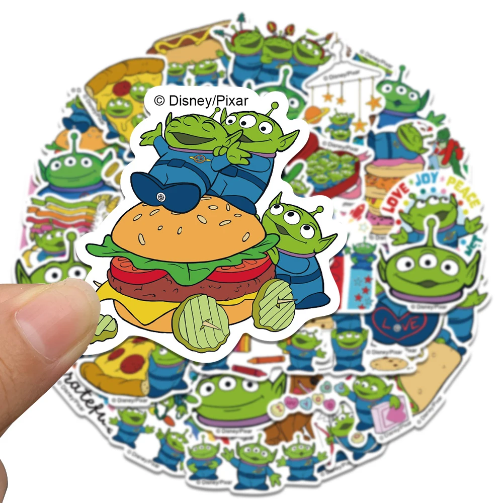 10/20/42pcs Toy Story Cartoon Graffiti Stickers Disney Anime Decal DIY Guitar Luggage Stationery Kawaii Three-eyed Alien Sticker