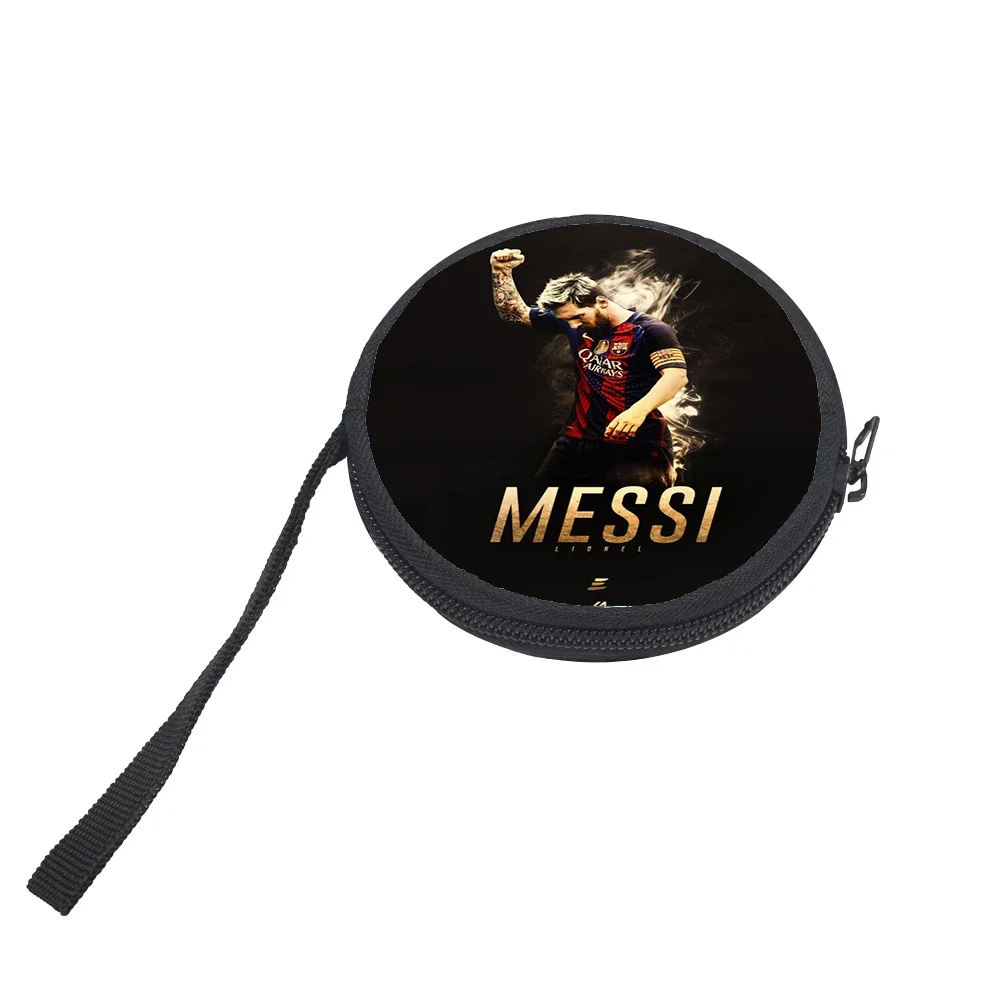 Small Purse Football M-Messi 10 Handbags For boy Girls Round Shape Mini Coin Purse Wallet