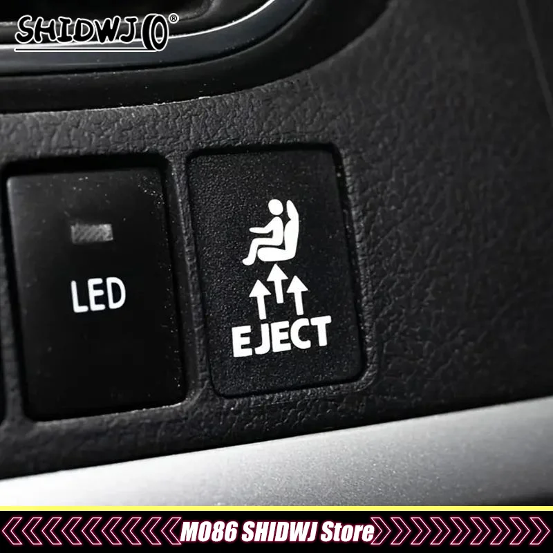 1 قطعة اكسسوارات السيارات روح الدعابة للرجال EJECT ملصقات أزرار ل أزرار السيارة الفارغة نكتة هدية لعشاق السيارات #3