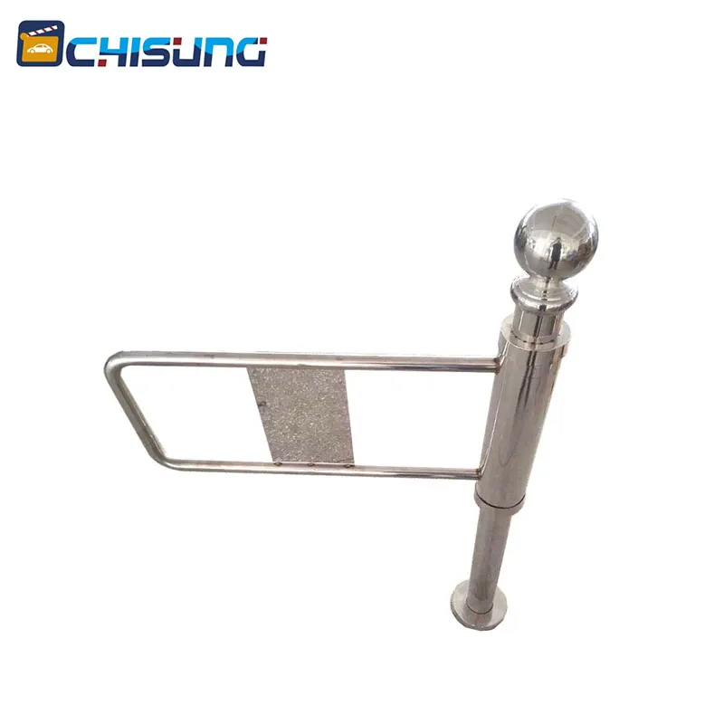 CHISUNG Stainless Steel Security Barrier Supermarket Entrance Access Control Turnstile Manual Swing Gate