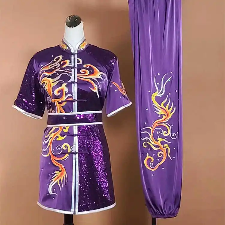 Wushu Training Suit, Swordsmanship and Changquan Competition Uniform, Practice Wear for Men and Women, Performance and Competiti