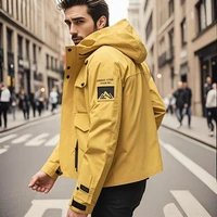 Nueva chaqueta impermeable para hombre, chaqueta con capucha y cremallera Softshell para exteriores, cortavientos, abrigo para senderismo y acampada, abrigos ligeros para primavera y otoño