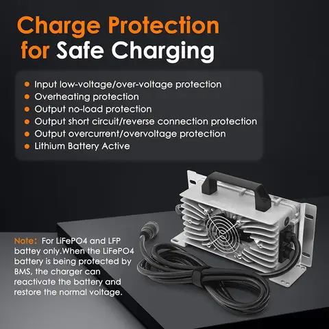 4S LiFep04 배터리 팩용 12V 12.8V 14.6V LiFeP04 배터리 충전 포트용 14.6V 50A 배터리 충전기