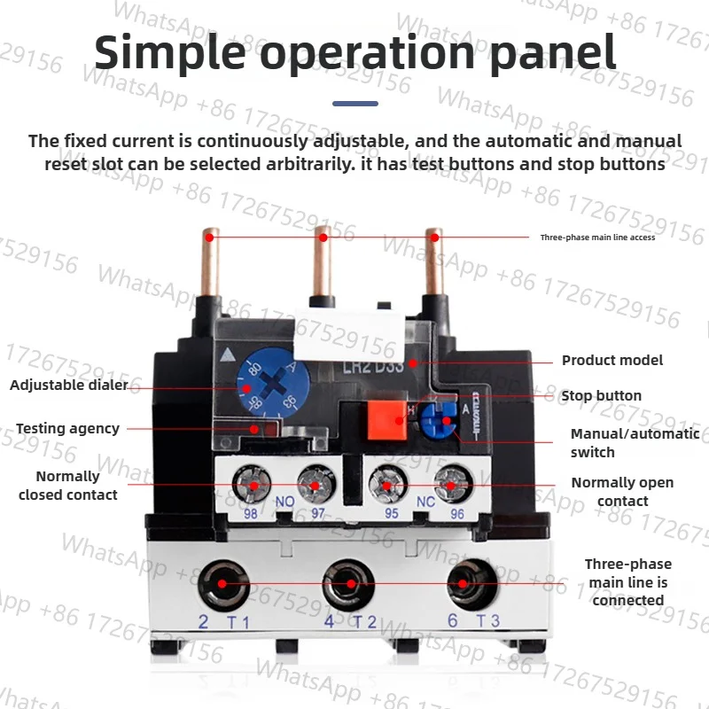 JR28-25 thermal overload relay LRD LR2-D13 conversion type touchpoint 0-40A overload thermal protection