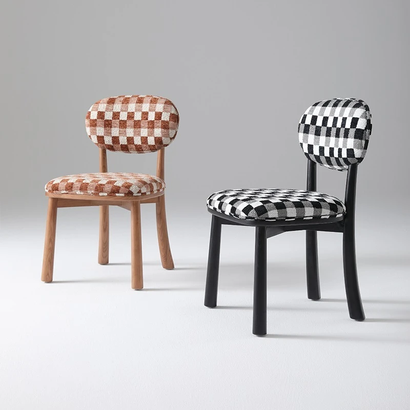 Retro style solid wood dining chair Home dining chair Minimalist back chair