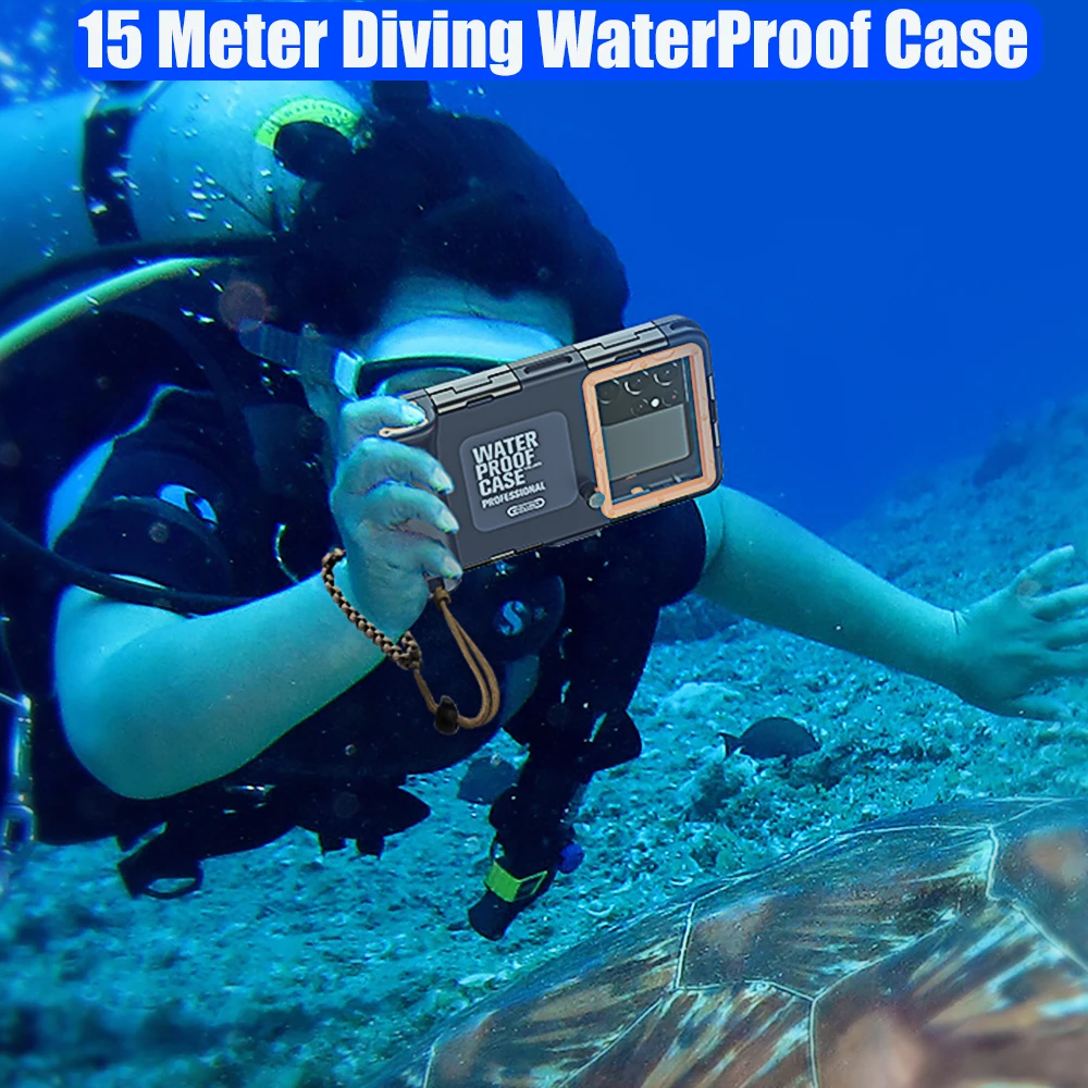 General Size 15 Meter Depth Underwater Swimming Diving IP68 Waterproof Case For All XiaoMI 14 13 12 Pro RedMI Note 12 11 K60 K50