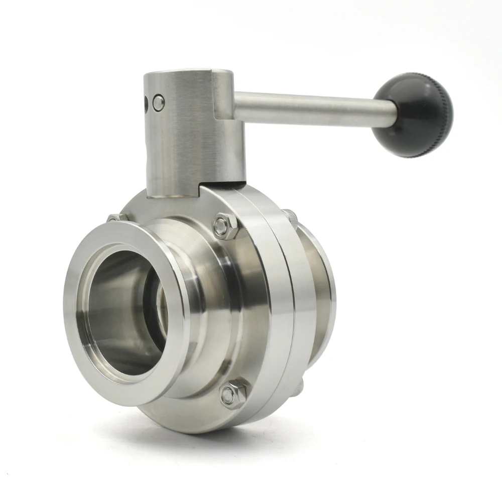 Électrovanne KF16 KF25 KF40 KF50 Vacuum Manual Butterfly Valve SUS 304 Stainless Steel Stop Control Valve Self Made Eau et vapeur — détail 1