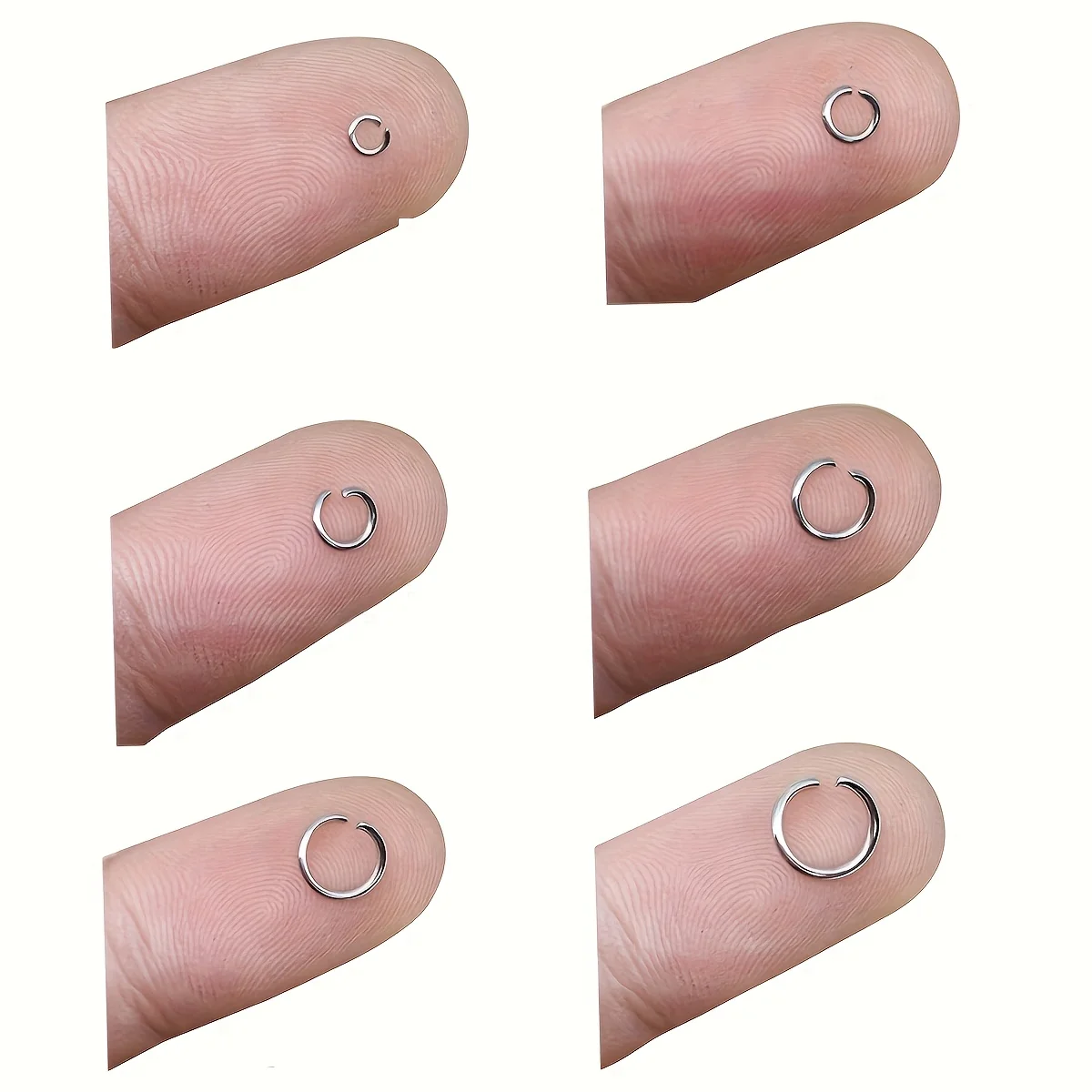 500 Stück Edelstahl Offene Verbindungsringe Schmuckzubehör für DIY Ringe, Ohrringe, Armbänder, Halsketten – Detail 5