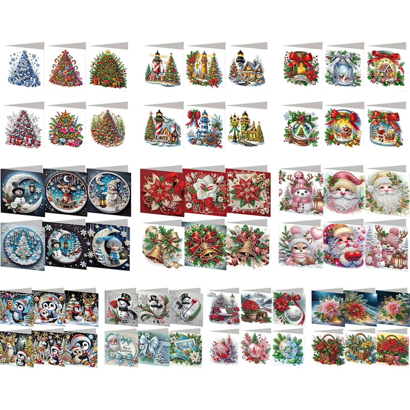 

6 шт./компл., рождественские открытки с алмазной живописью, сделай сам, алмазные художественные открытки, Рождественский снеговик, цветочная тема, поздравительная открытка, благословения и пожелания