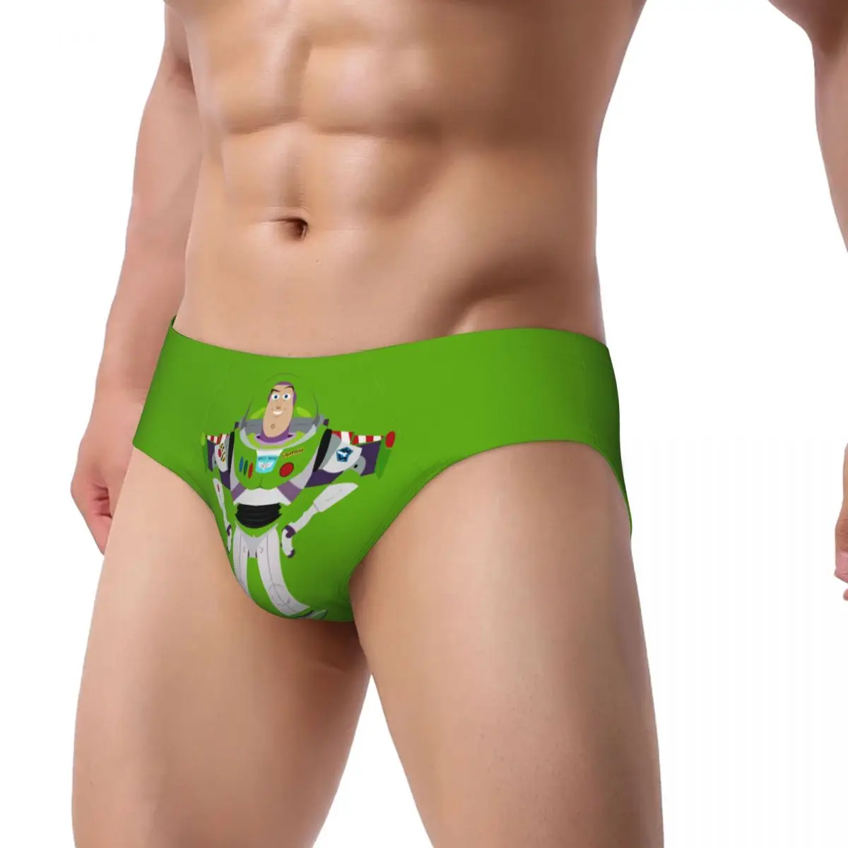 Custom Mens Toy Story Buzz Lightyear Cartoon Men Brief Panties Male Stretch Underwear Underpants