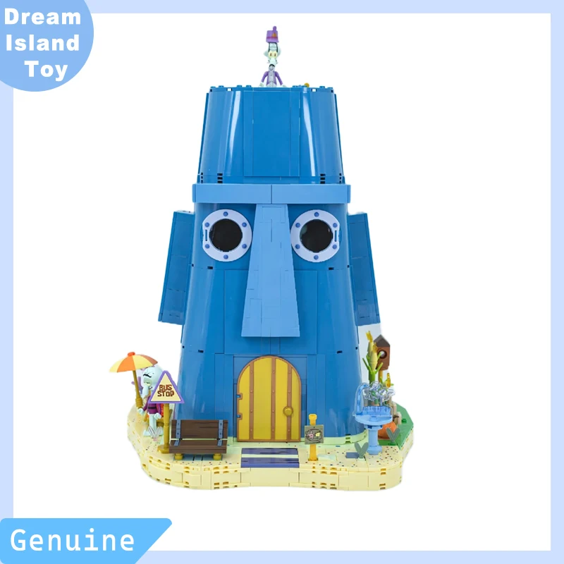 

Губка Боб Squidward Area-X House Строительные блоки Статуя Бикини Нижняя модель Комплект Коллекционная игрушка для фанатов Слепая коробка Подарок