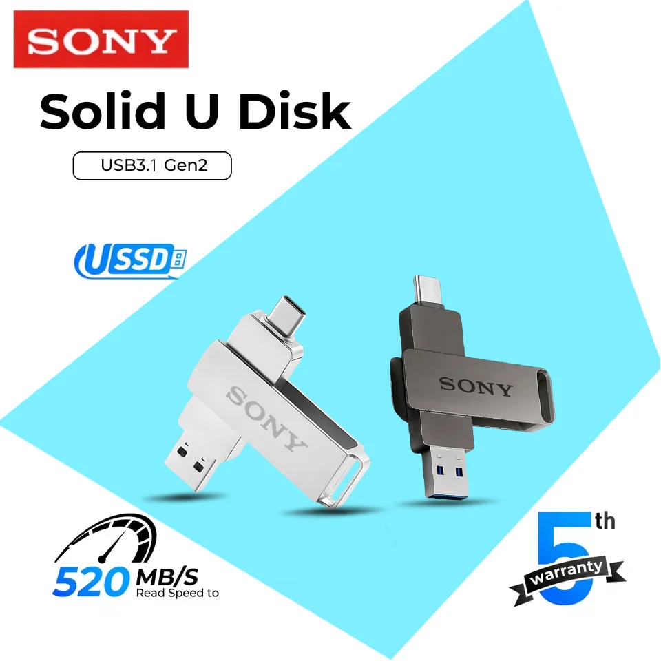 

Вращающийся USB-накопитель SONY Type-C 4 ТБ 8 ТБ OTG 1 ТБ 2 ТБ 16 ТБ 32 ТБ 64 ТБ USB3.1 для iPhone iPad