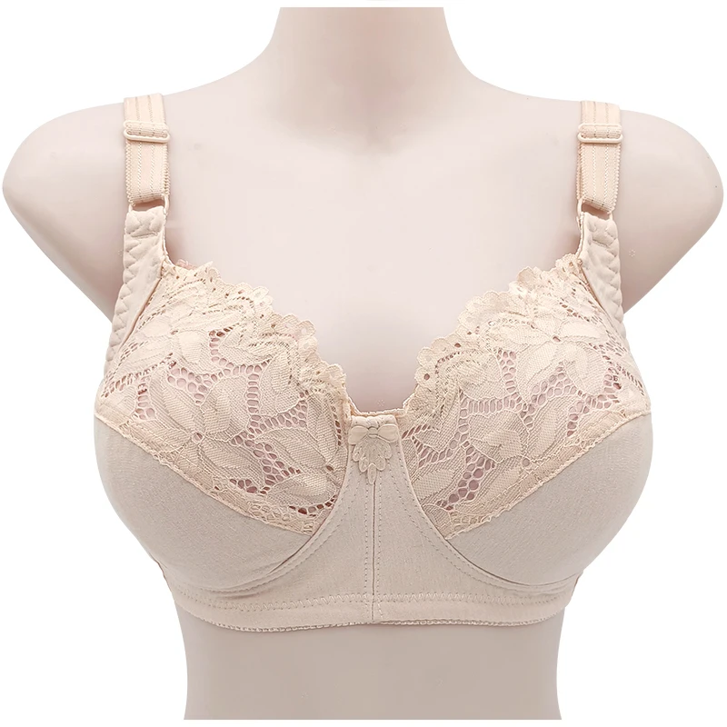 Sexy Lace Bra For Women Wire Free Bras Cotton Comfortable Underwear Soft Lingerie Push Up Big size 48DC 46DC