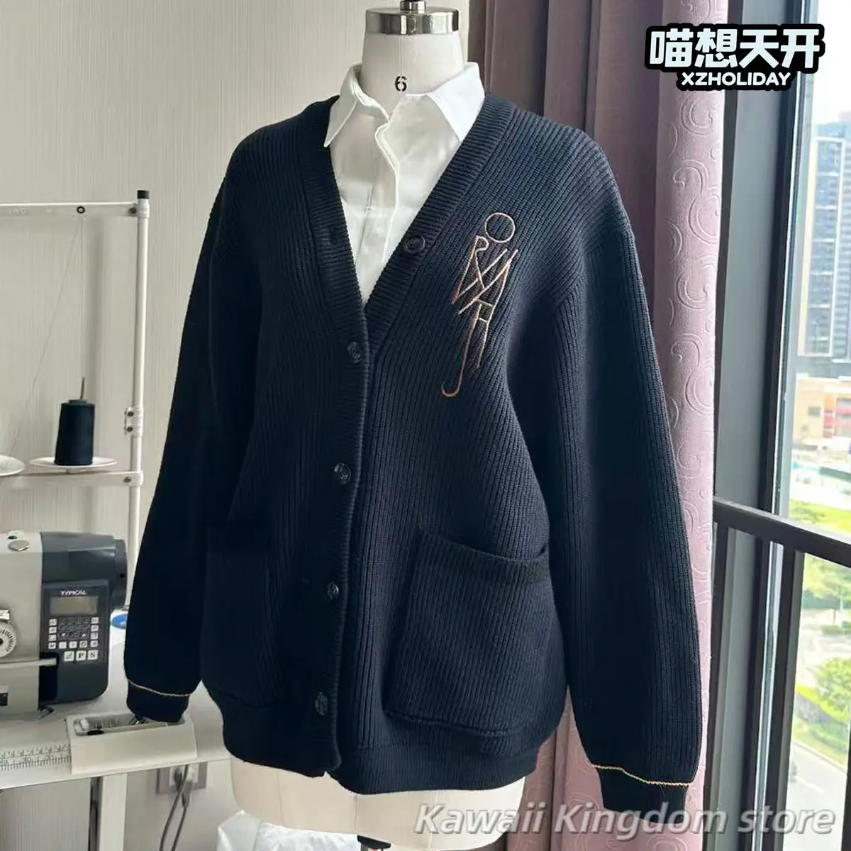 

Love and Deepspace Xavier Daily Cotton Gradient Cardigan Sweater Cosplay Anime Game Unisex Long Sleeves Tops Men Woman Sweaters