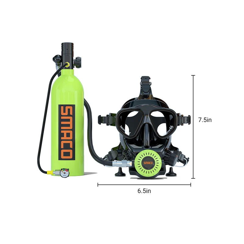 Smaco маска для подводного плавания на все лицо, противотуманная маска для подводного плавания, плавательные очки, снаряжение для подводного