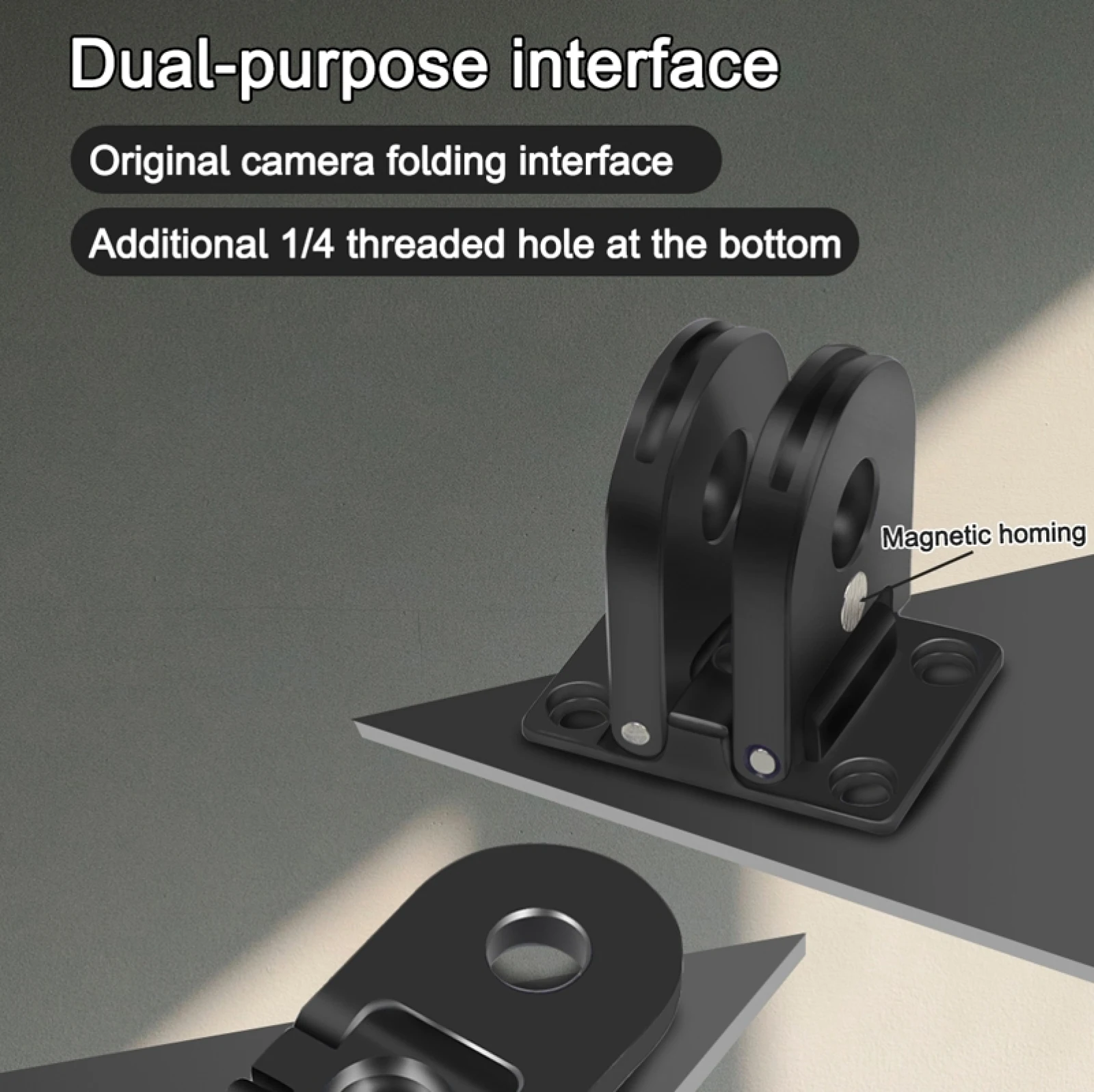 Metal Folding Magnetic Replacement Base for GoPro HERO11 10 Black HERO9 Black HERO8 Black MAX Sports Action Cameras
