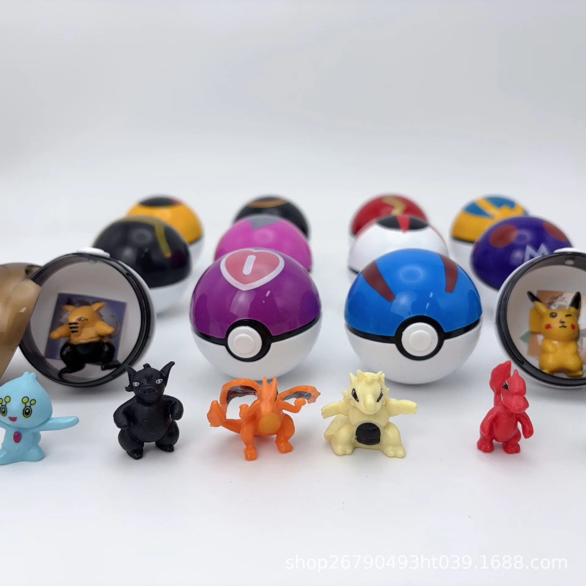 12 Stück Pokemon Pokeball Blind Box Mini-Figuren Zufällige Auswahl PVC-Kapselspielzeug Gashapon Sammlerstück Geburtstagsgeschenk Party-Mitgebsel – Detail 7
