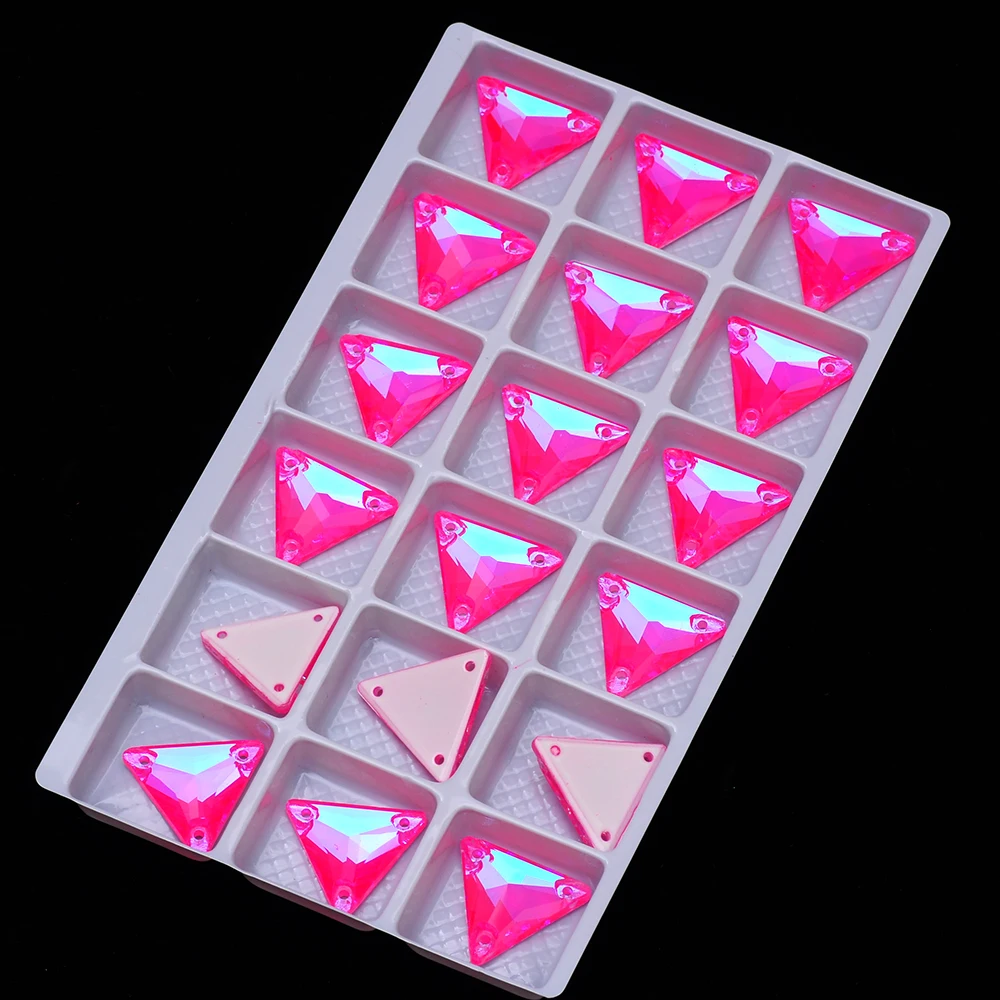 Pubrilex Electric Pink DeLite Näh-Strasssteine in Allen Formen, Glänzende Aufnähbare Kristalle für Kleidung, Handwerk und Dekoration – Detail 9
