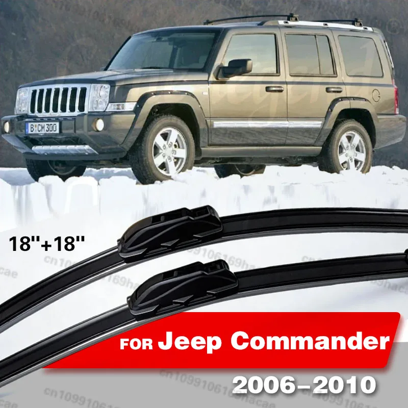 

For Jeep Commander 2006 - 2010 2007 2008 2009 2pcs Front Windshield Wiper Blades Windscreen Wipers 18"+18" Car Accessories