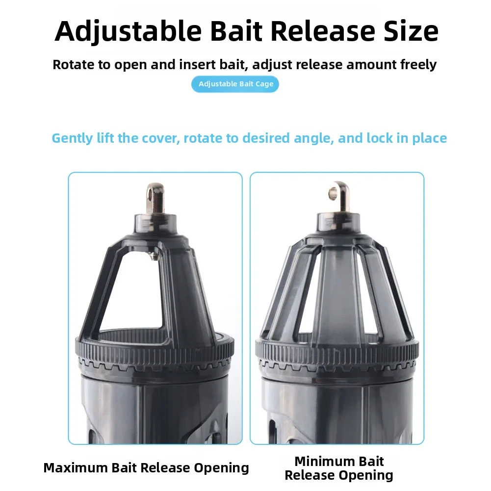 

Клетка-кормушка для рыбалки для волосатых креветок и криля с регулируемым отверстием для освобождения приманки для точной фиксированной наживки