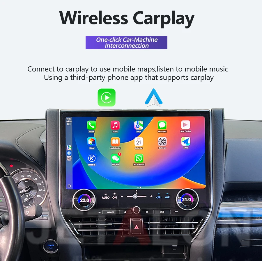 16.8inch Carplay Screen Car Radio For Toyota Alphard Vellfire 30 Series A30 2015-2023 Upgrade 40 Android13 4G 360 Multimedia GPS