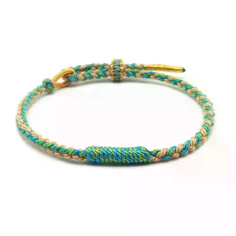 Colorful Cotton Thread Lucky Charm Bracelet Hand-knitted Multicolor Bracelets For Women Rope Accessory Best Gifts
