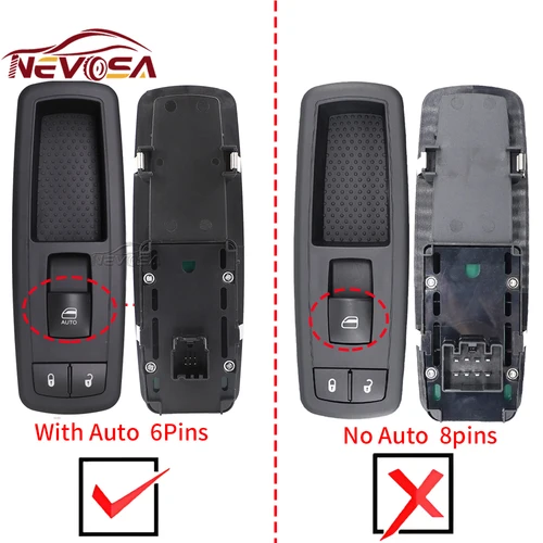 Imagen 2 del producto 4602544 AG para Dodge Journey Chrysler Town Country para Jeep Liberty interruptor de ventanilla principal de energía eléctrica delantera derecha 68298088 AA