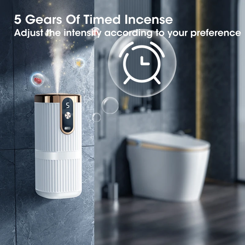 Mini Aromatherapy Machine Intelligent Essential Oil Diffuser USB Charging Five Level Adjustment Room Toilet Air Humidification