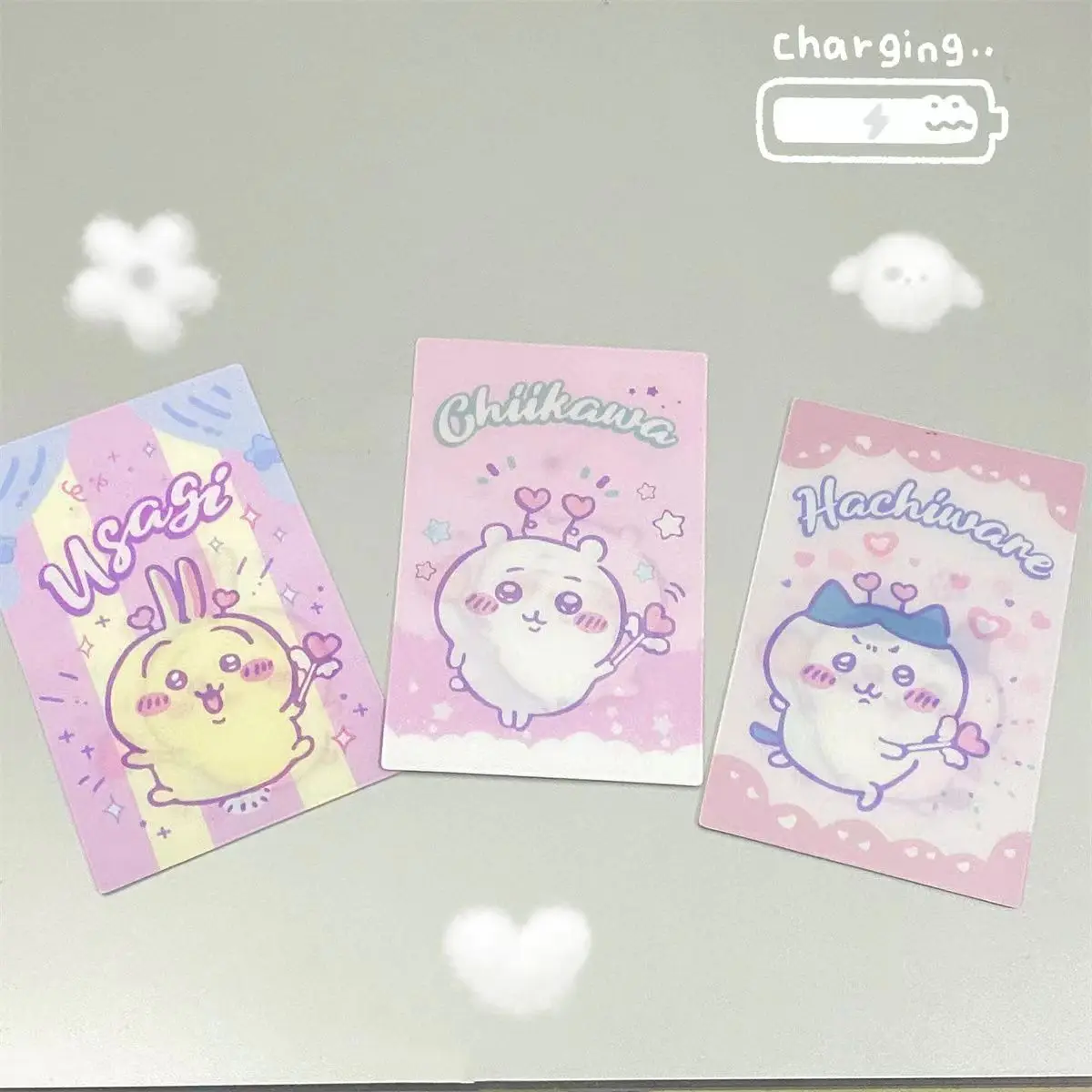 3 Stück Chiikawa Raster Karte niedlich Hachiware Usagi Kawaii Muster Transformation karte für Freunde, Kinder, Mädchen Geschenke