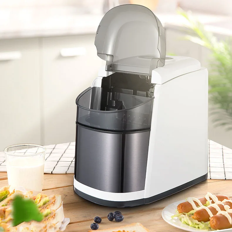 Ice Maker Automatic Homemade Frozen Yogurt Machine for Kids Home Add Water & Ice Full Light Indicator Machine